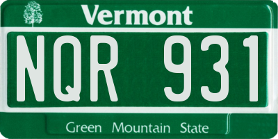 VT license plate NQR931