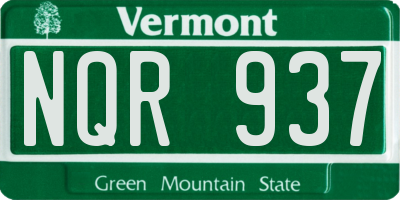 VT license plate NQR937