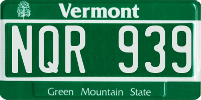 VT license plate NQR939