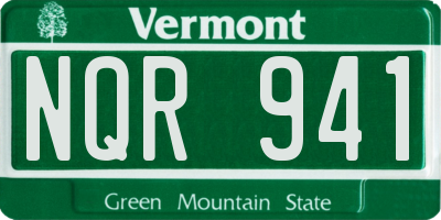 VT license plate NQR941