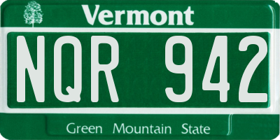 VT license plate NQR942