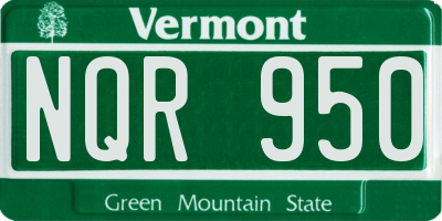 VT license plate NQR950
