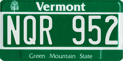 VT license plate NQR952