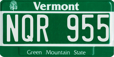 VT license plate NQR955