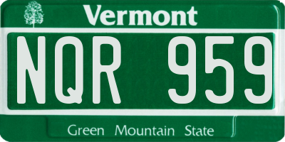 VT license plate NQR959