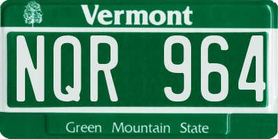 VT license plate NQR964