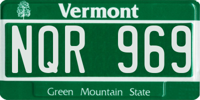 VT license plate NQR969