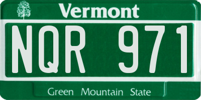 VT license plate NQR971