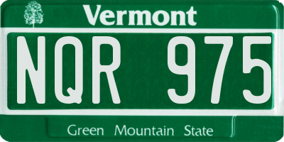 VT license plate NQR975