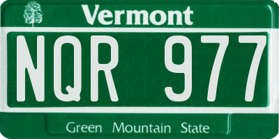 VT license plate NQR977