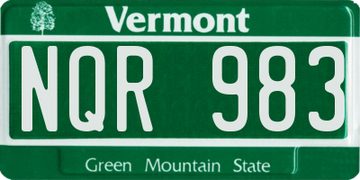 VT license plate NQR983