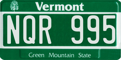 VT license plate NQR995