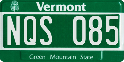 VT license plate NQS085