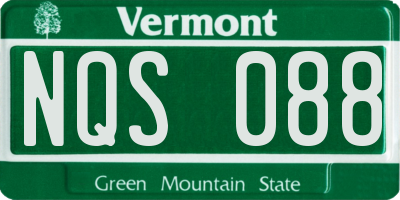 VT license plate NQS088