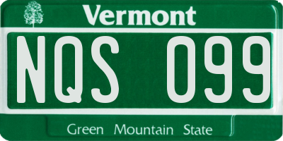 VT license plate NQS099