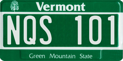 VT license plate NQS101