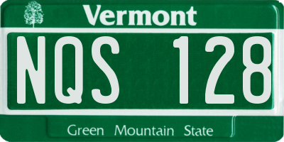 VT license plate NQS128