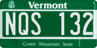 VT license plate NQS132