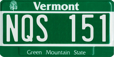 VT license plate NQS151