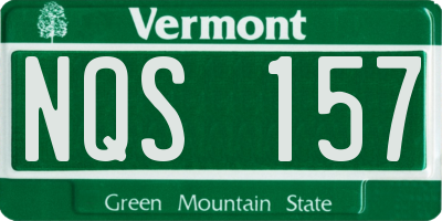 VT license plate NQS157