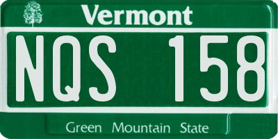 VT license plate NQS158