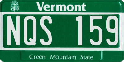 VT license plate NQS159