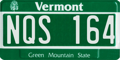 VT license plate NQS164