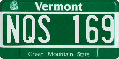 VT license plate NQS169