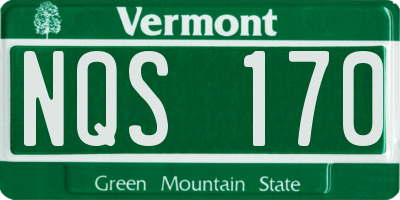 VT license plate NQS170