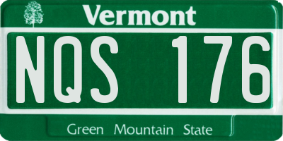 VT license plate NQS176