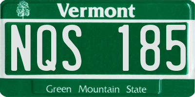 VT license plate NQS185