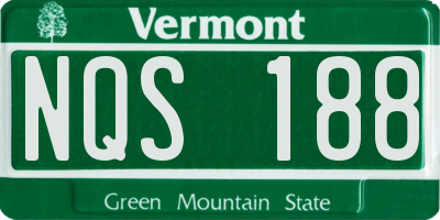VT license plate NQS188