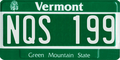 VT license plate NQS199