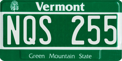 VT license plate NQS255