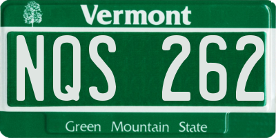 VT license plate NQS262