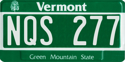 VT license plate NQS277