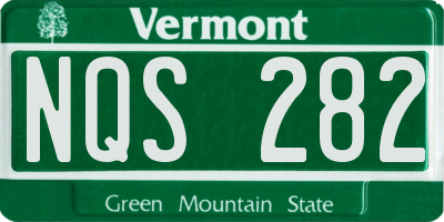 VT license plate NQS282