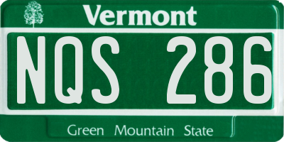 VT license plate NQS286