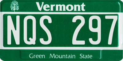 VT license plate NQS297