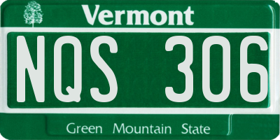 VT license plate NQS306