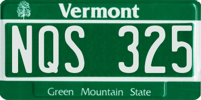 VT license plate NQS325