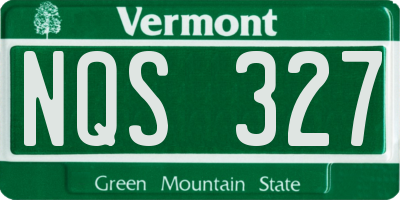VT license plate NQS327