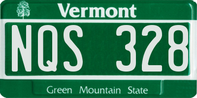 VT license plate NQS328