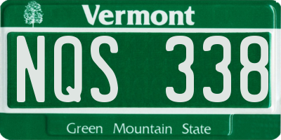 VT license plate NQS338