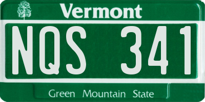 VT license plate NQS341
