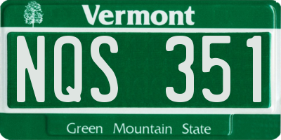 VT license plate NQS351