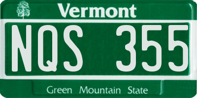 VT license plate NQS355