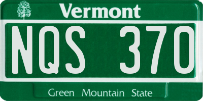 VT license plate NQS370