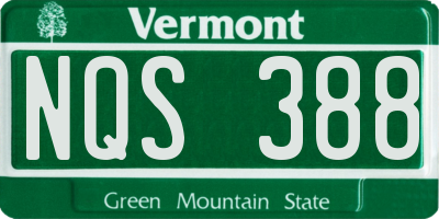 VT license plate NQS388
