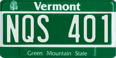 VT license plate NQS401